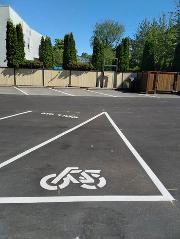 Motorcycle Parking Roadway Marking Victoria BC