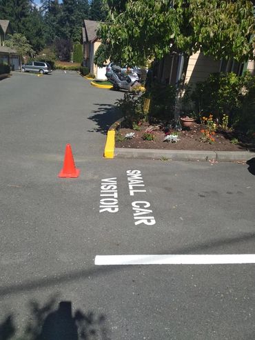 Small Car Parking Sot Line Painting Victoria BC