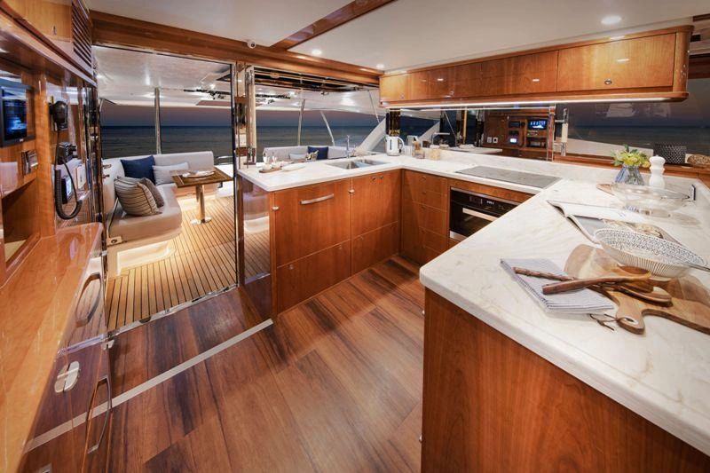 Lightweight countertops, shower walls, and bathroom flooring on yachts.