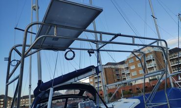 boat solar panel installation