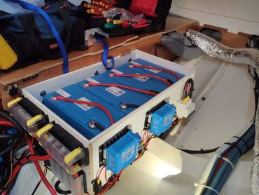 marine lithium battery installation