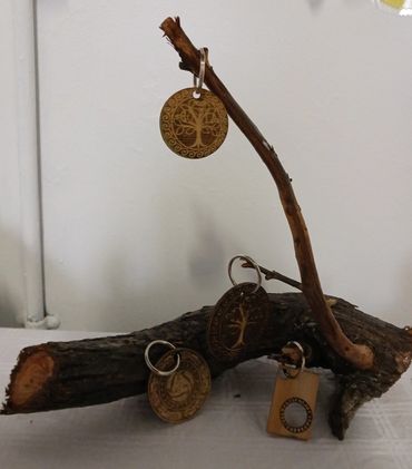 bevscraft.com.au Tree of Life key rings and rune key rings handmade timber