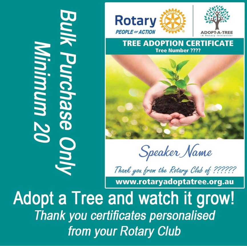 Rotary Thank You Certificates (min 20)