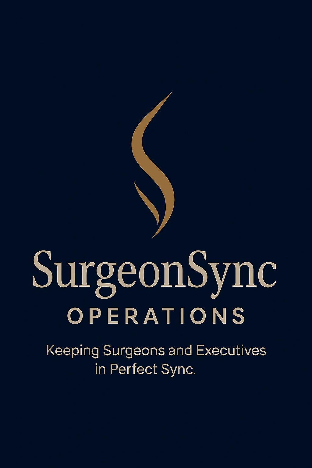 SurgeonSync Operations logo with tagline about syncing surgeons and executives.