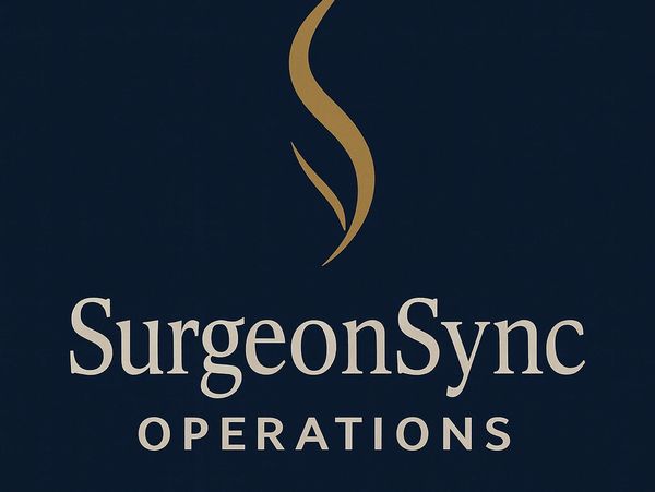 SurgeonSync Operations logo with tagline about syncing cases and travel.