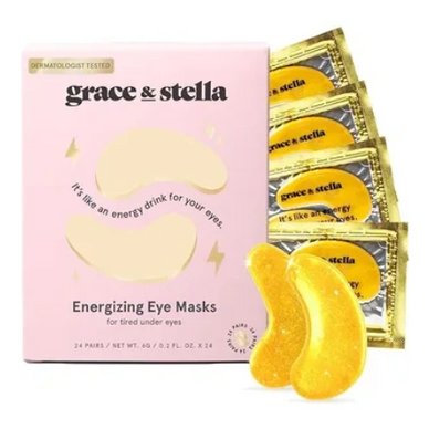 grace & stella Under Eye Mask (Gold, 24 Pairs) Reduce Dark Circles, Puffy Eyes, Undereye
