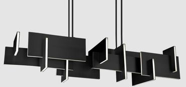 The Amari pendant from Modern Forms makes a major impact at 58" long.