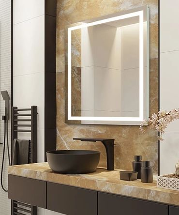 The Integrity lighted mirror from Electric Mirror is the best quality, made in the USA.