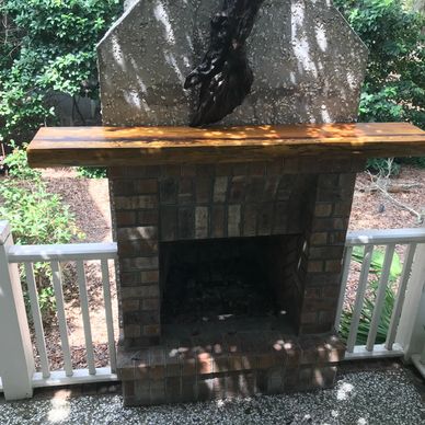 Rugged Outdoor Mantel piece
