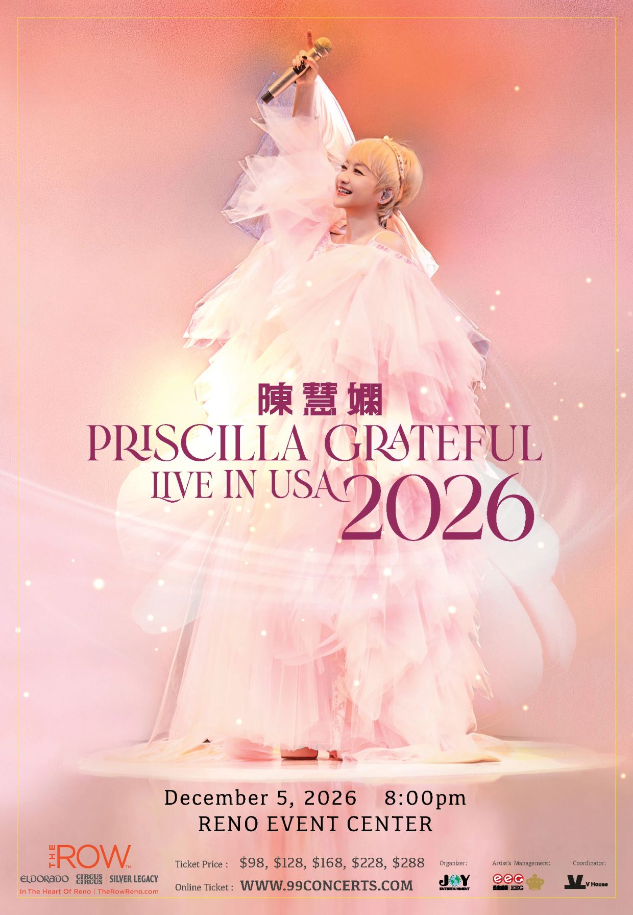 Priscilla Grateful live concert in Reno, USA 2026