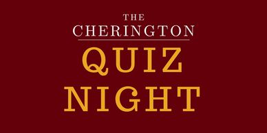 Poster announcing The Cherington Quiz Night event.