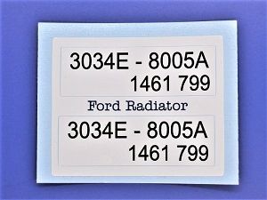 Cortina Mk2 Radiator Decals