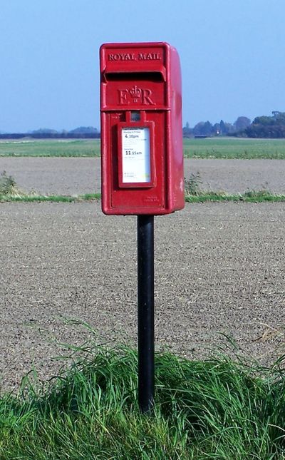 Royal Mail post box on the road side