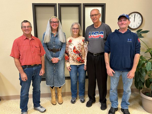 From left to right: Bob Fox, Julianne Motis, Barb Dahl, Gary Peterson, and Roger Hurd.