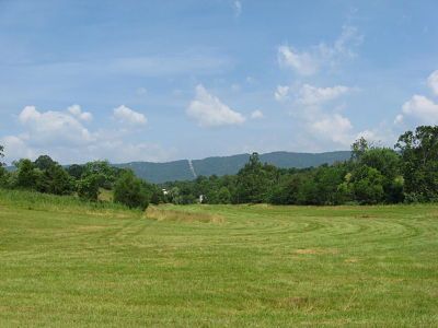 Looking down the Confederate line at Fishers Hill