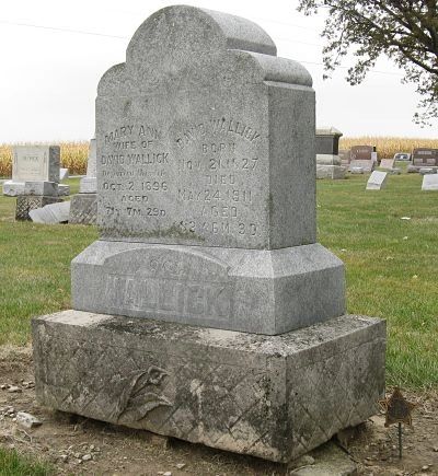 David & Mary Ann Wallick in the Tomlinson Cemetery, Van Wert, Ohio