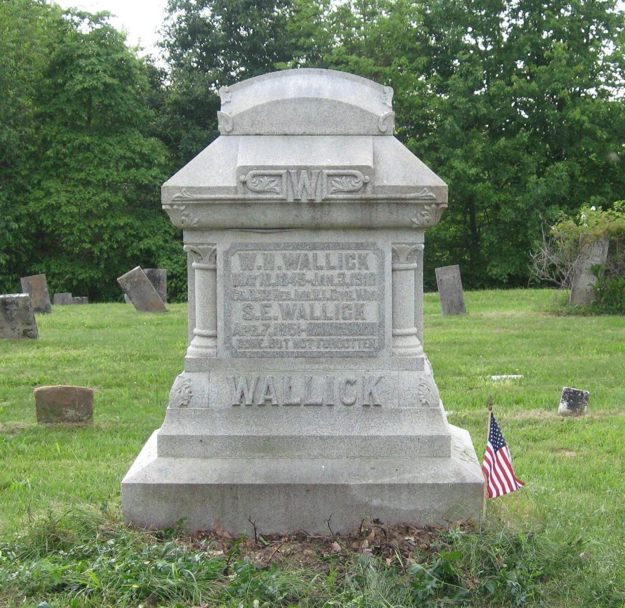 Huette Wallick, Mt. Olive Baptist Church Cemetery, Oden, Indiana