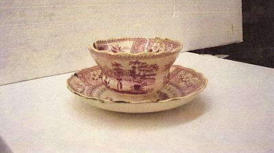 Spode china cup and saucer owned by Eliza Wallick