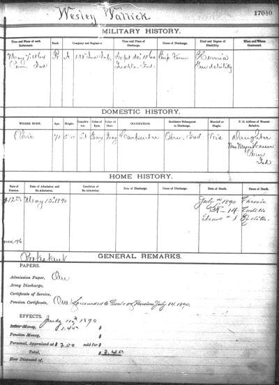 Wesley Wallicks hospital record