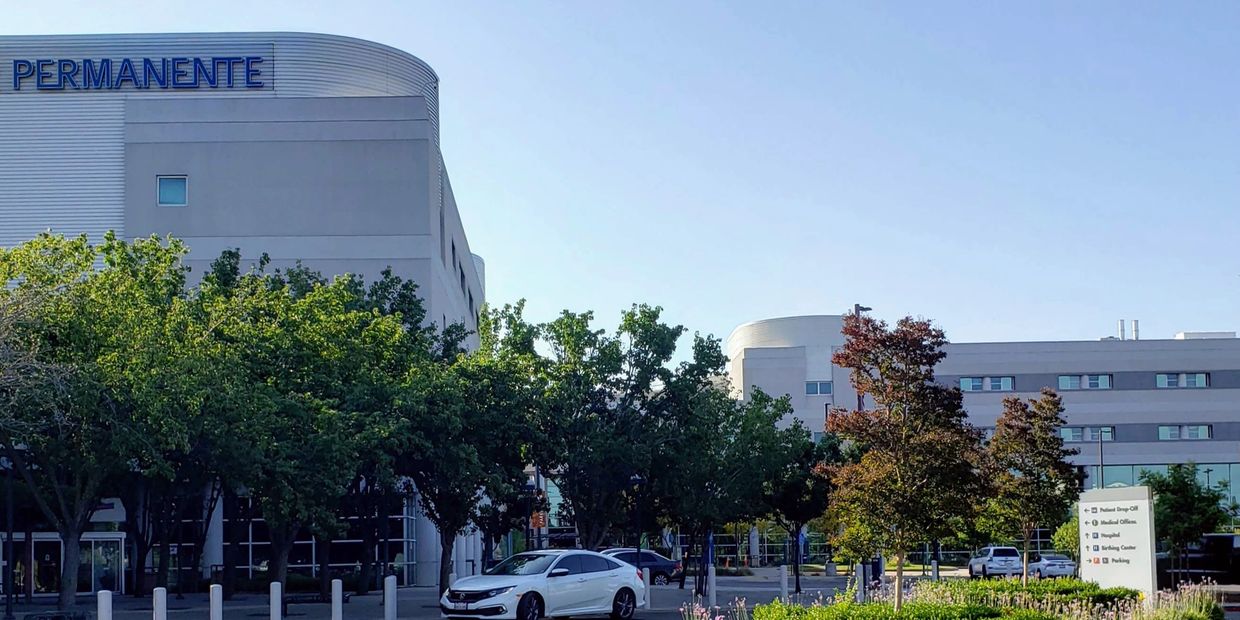 View of hospital from parking lot