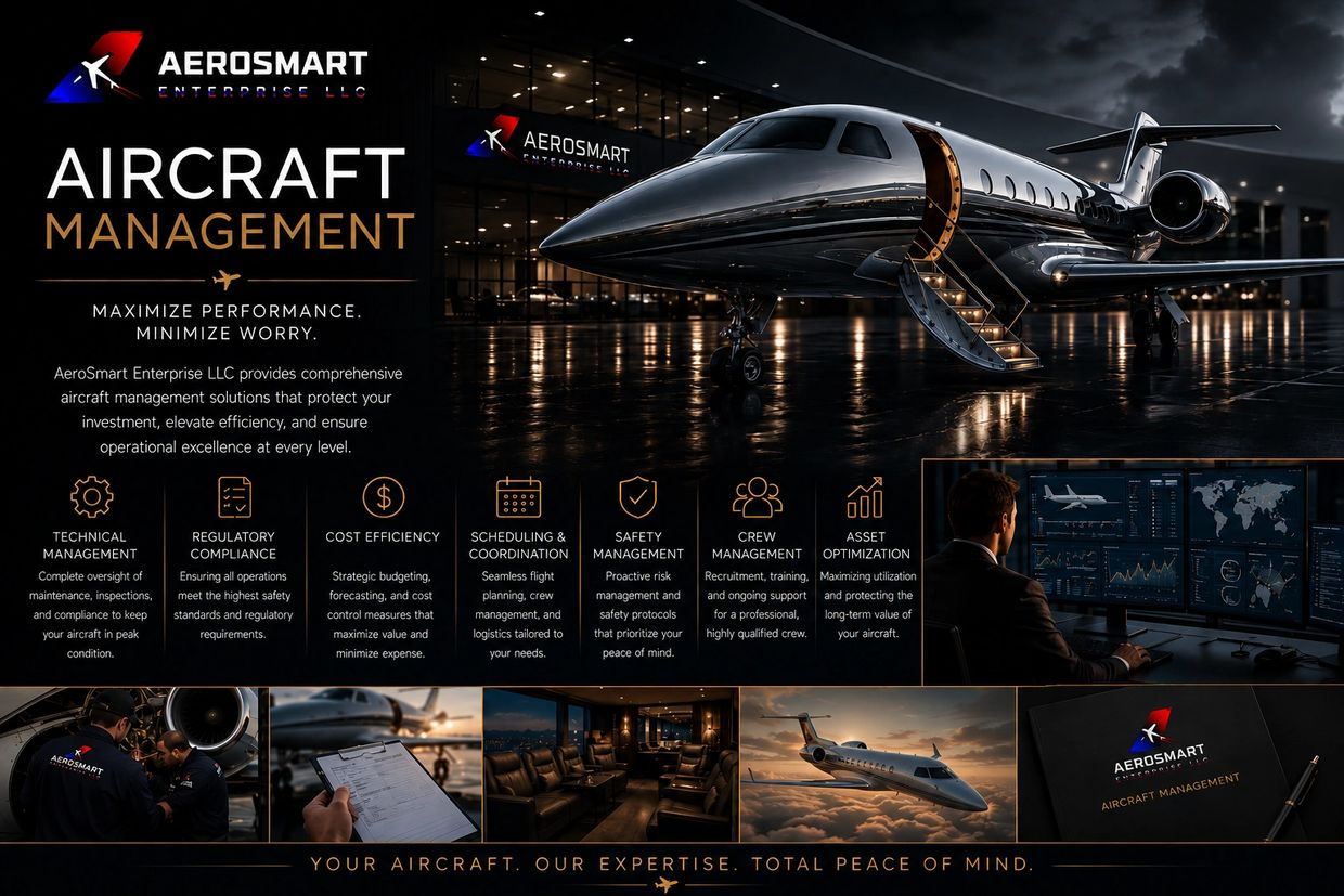 AeroSmart Enterprise offers expert aircraft management for efficiency and safety.