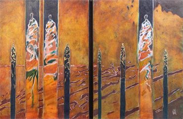 Will Julsing, Canadian (1942- ), Moran #5, Oil On Canvas (Diptych), Each Panel 24 X 17 3/4 In.