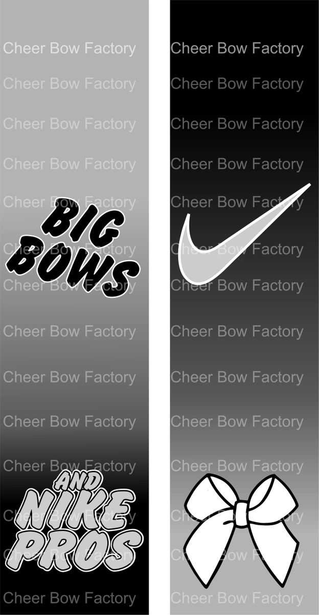 Big Bows and Nike Pros Cheer Cheer Bow Graphic Sheet
