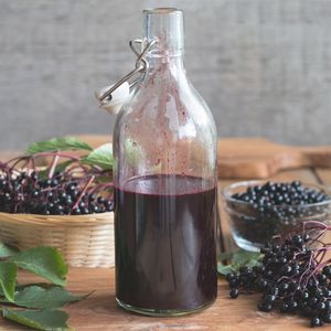 Elderberry Syrup Bottle