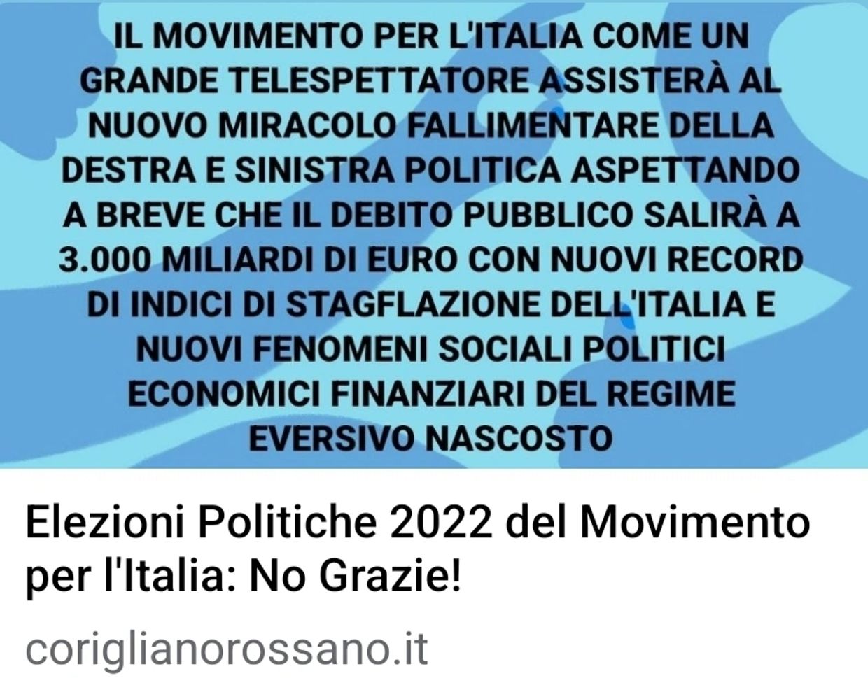 Movimento per l'Italia - Gianluca Giuseppe Caracciolo - Forza Italia  - Movimento Cinque Stelle