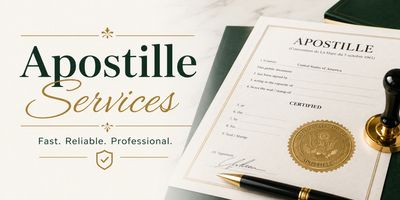 Professional apostille service with certified document and seal.