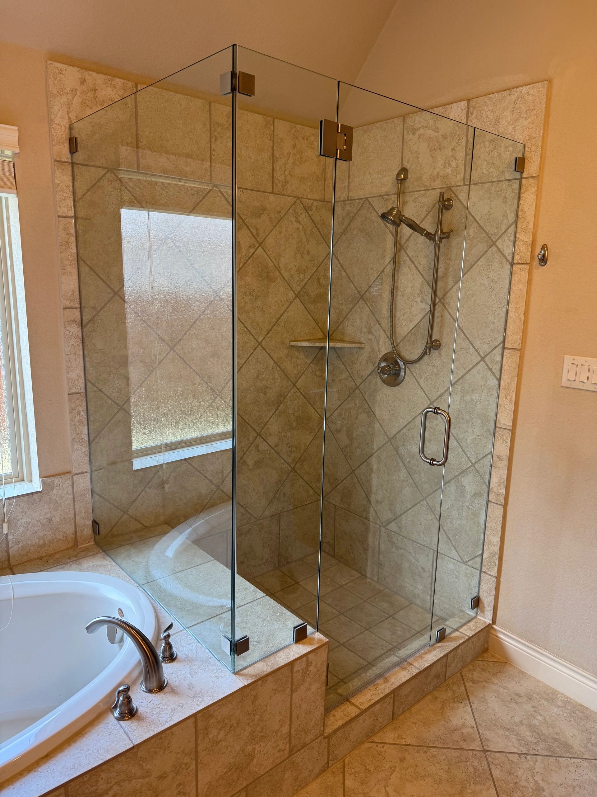 New Frameless Shower Glass Enclosure