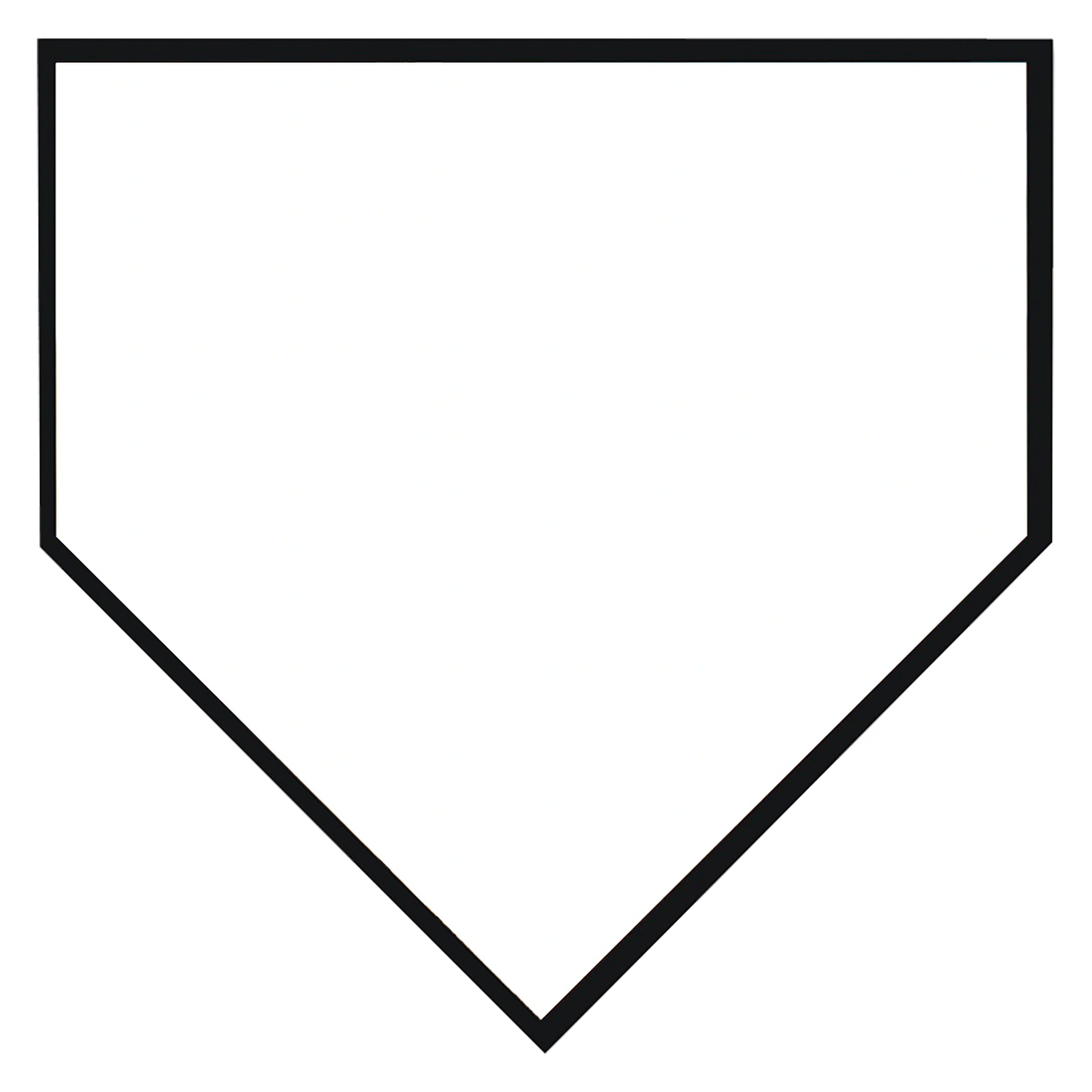 Sublimatable Small Home Plate Plaque with Black Edge