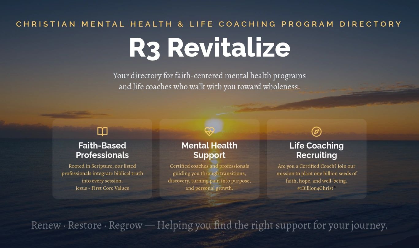 Christian mental health and life coaching program directory