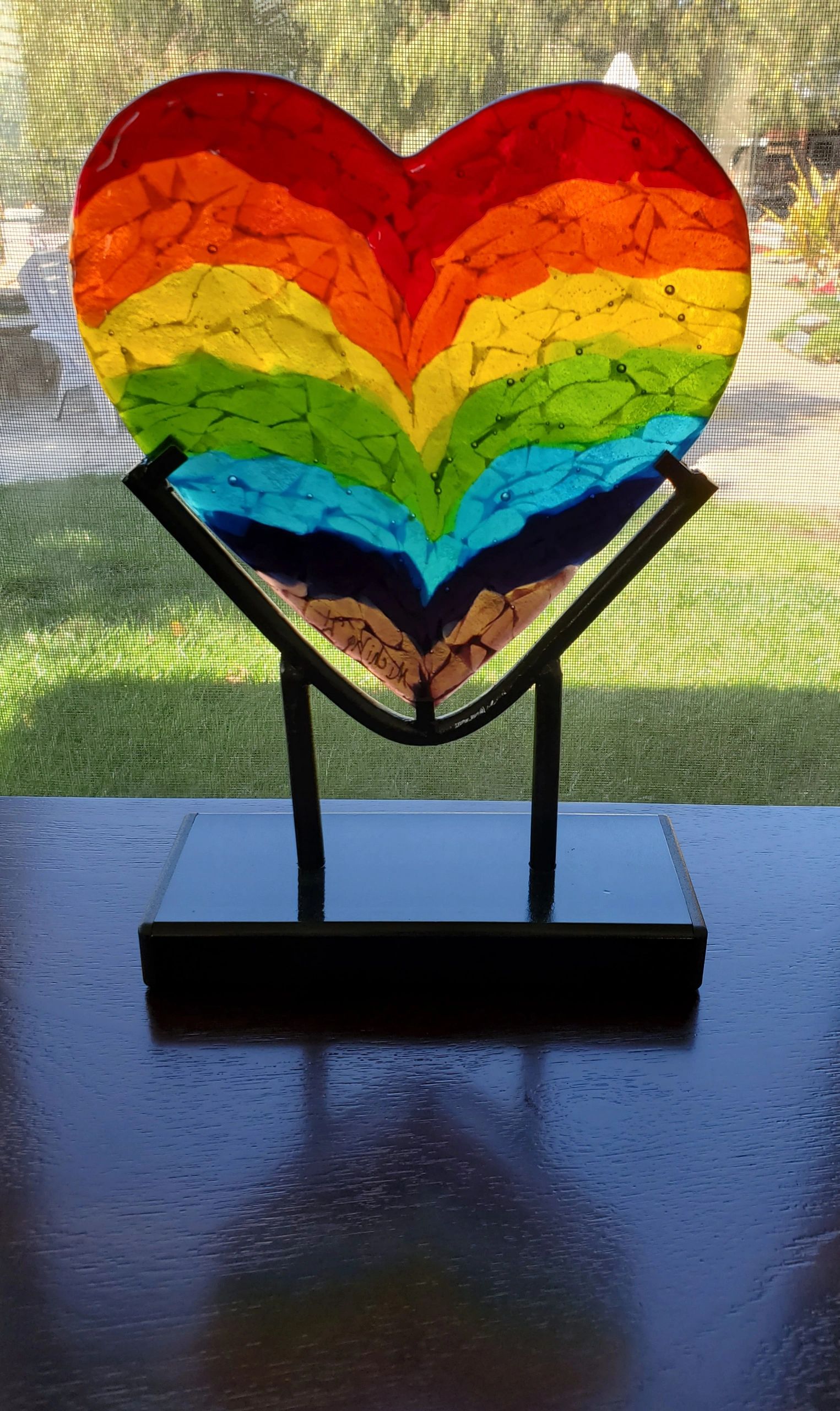 "Dei Gratia"
8" rainbow desk art