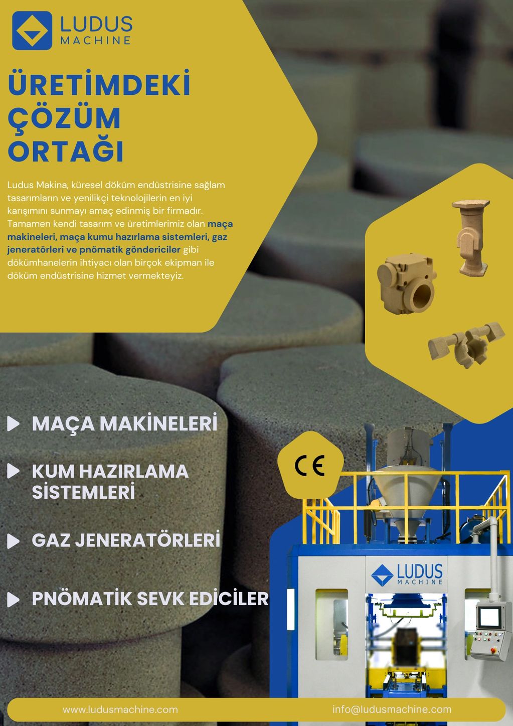 Maça Makinesi, Soğuk Kutu Maça Makinesi, Cold Box Maça Makinesi, Maça Makinası, Maça Kumu Mikseri