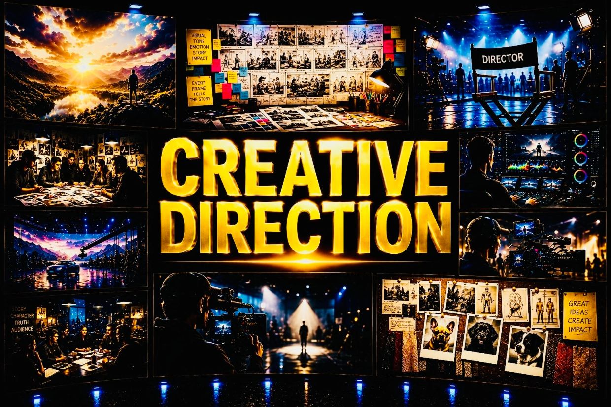 Creative direction in film and storytelling process.