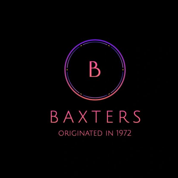 Logo of Baxters with a modern circular design.