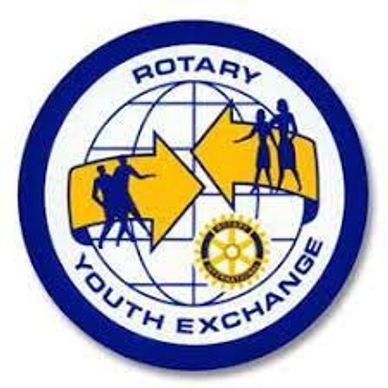 Rotary Youth Exchange logo with arrows and globe.