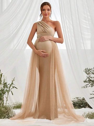 We have this dress in nude and white