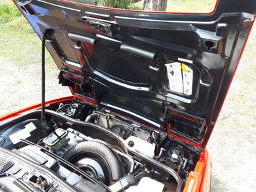 Pontiac Fiero under hood detail