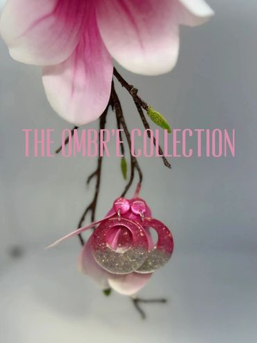 Pink glitter ball hanging ornament