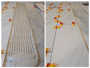 High quality materials and technique make beautiful and lasting tile floors.