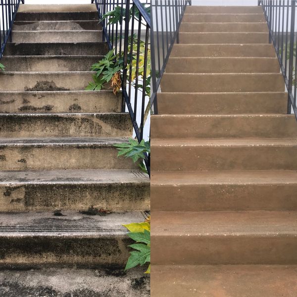 Commercial and professional business pressure washing, sidewalk cleaning and stair cleaning Sanford
