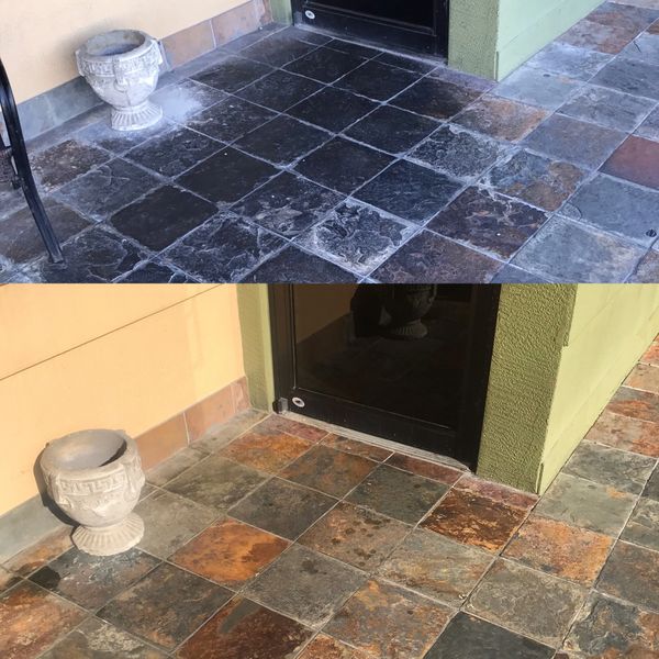 Commercial pressure washing at a restaurant, soft washing,  in Sanford and Lake Mary Florida