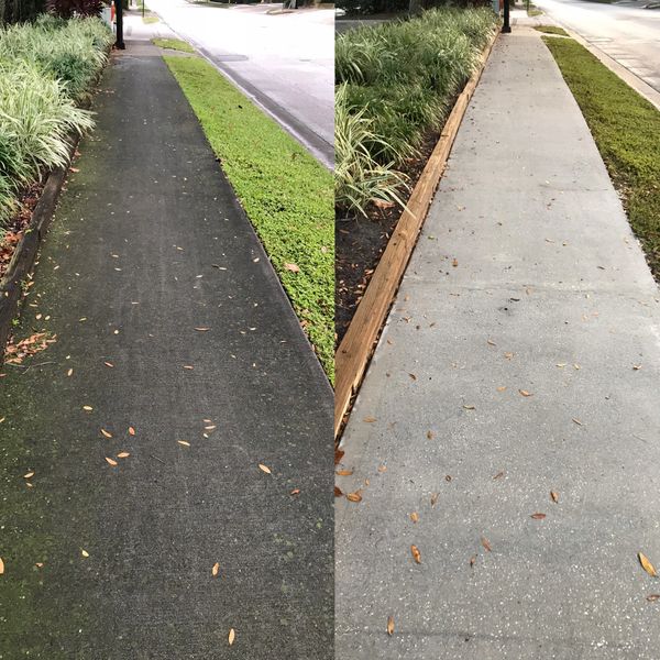 Commercial and professional business pressure washing, concrete / sidewalk cleaning in Heathrow 