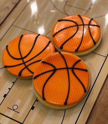 Basketball cookies for a hoops party!
