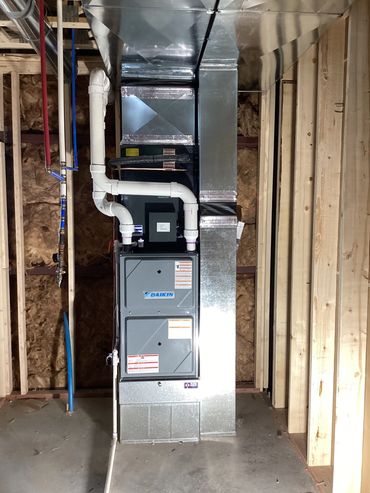 Installation of a gas furnace in a new barndo 