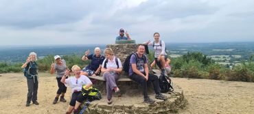 Holmbury Hill, Surrey, Surrey Hills, Hills, views, trig point, walk, hike, walking, hiking, trekking