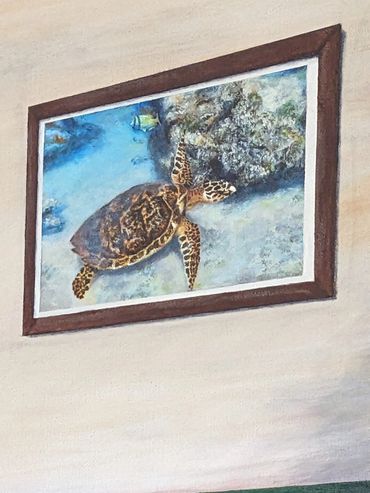 Waiting
Detail of Sea Turtle Painting within the Painting
