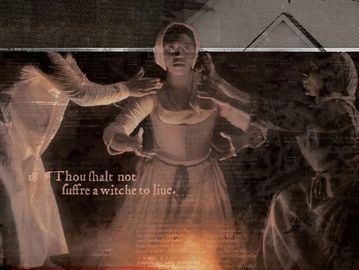 Illustrative art for The Crucible opera performance.